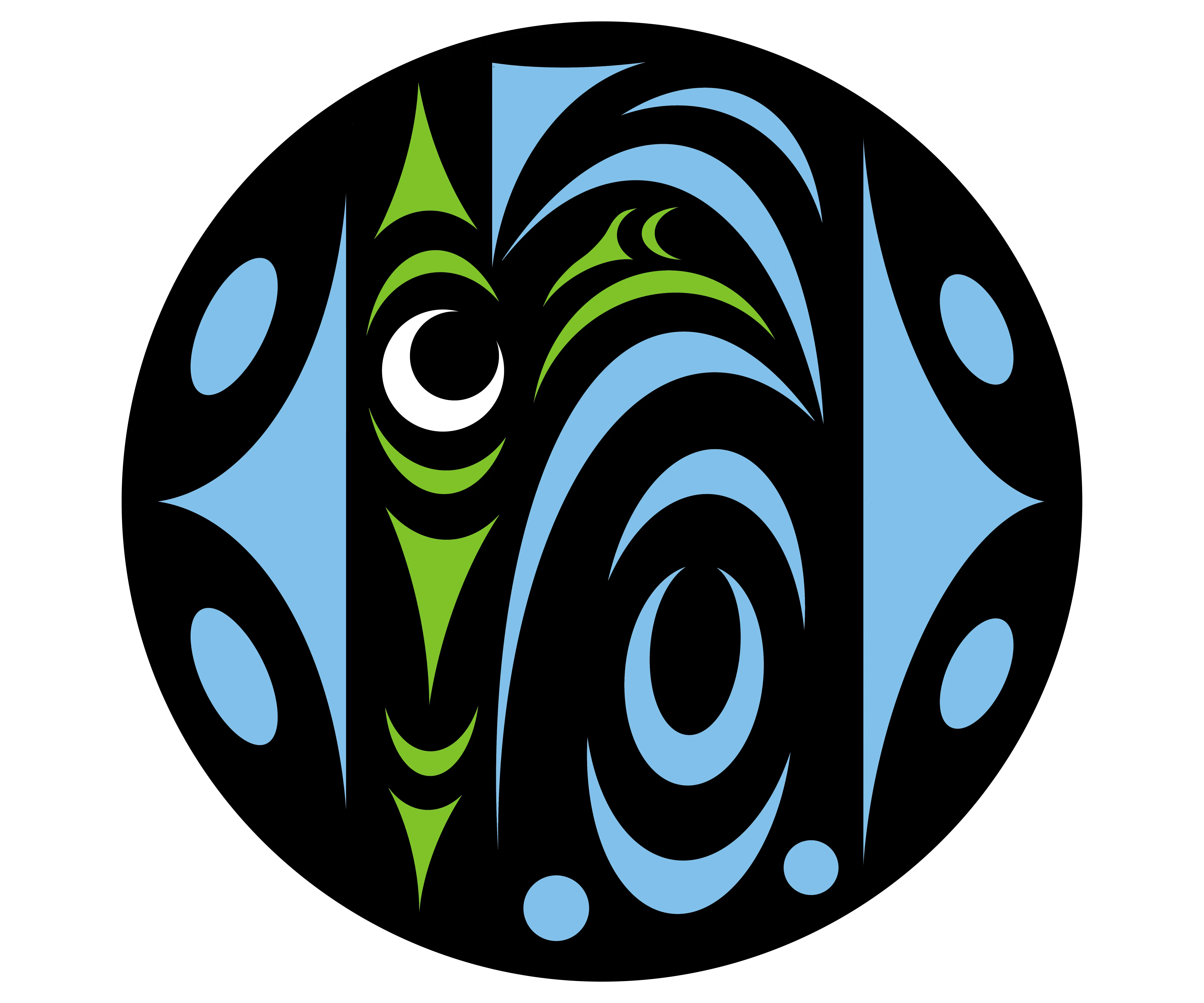 Logo for the Reciprocity Trusts comprising of coast salish artwork