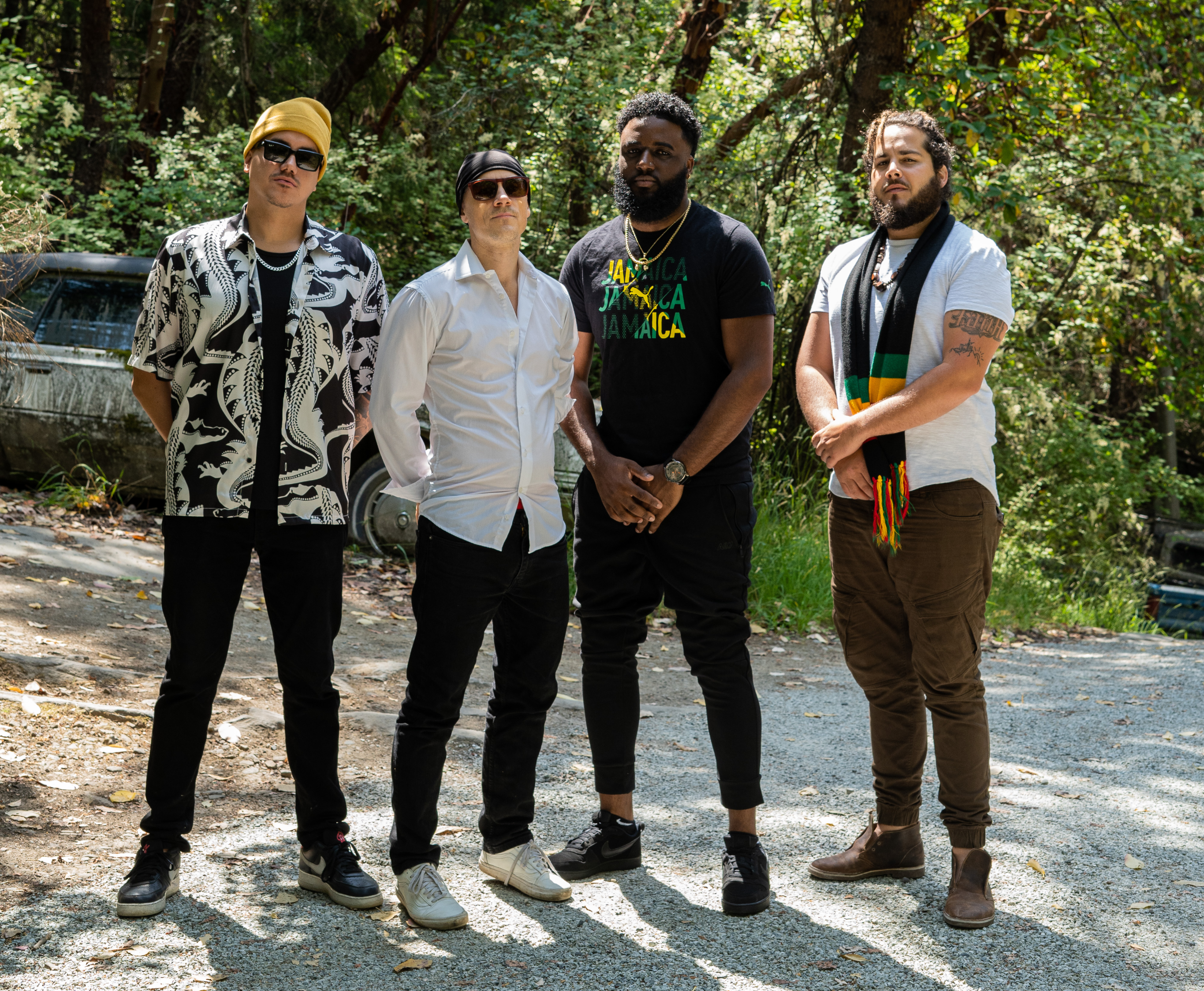 Sonic Alley performing live in a studio